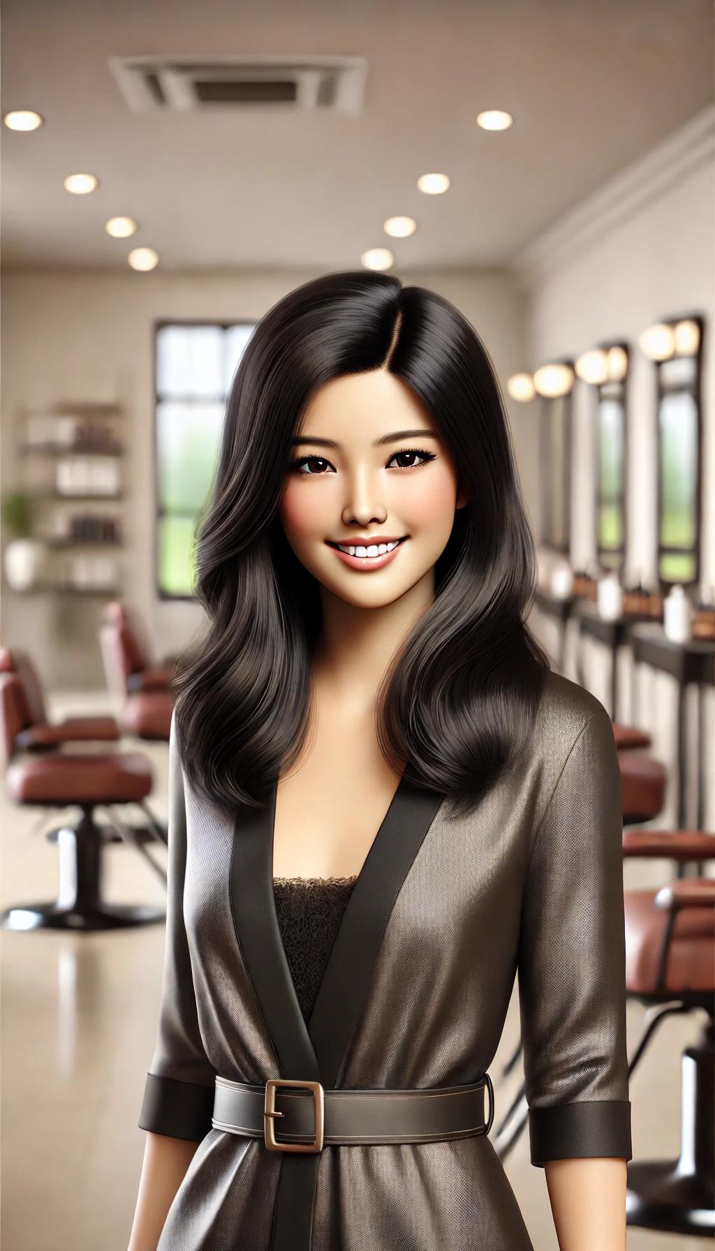 A_realistic_beautiful_Asian_woman_standing_with_a_ (1)